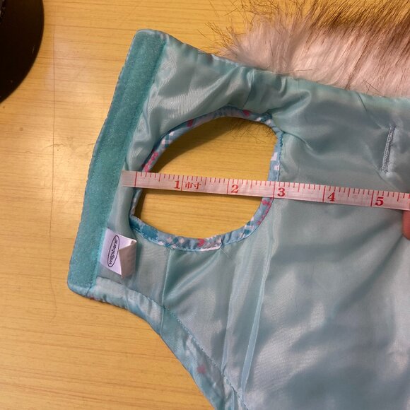 Dog coat with faux fur collar - Picture 3 of 14